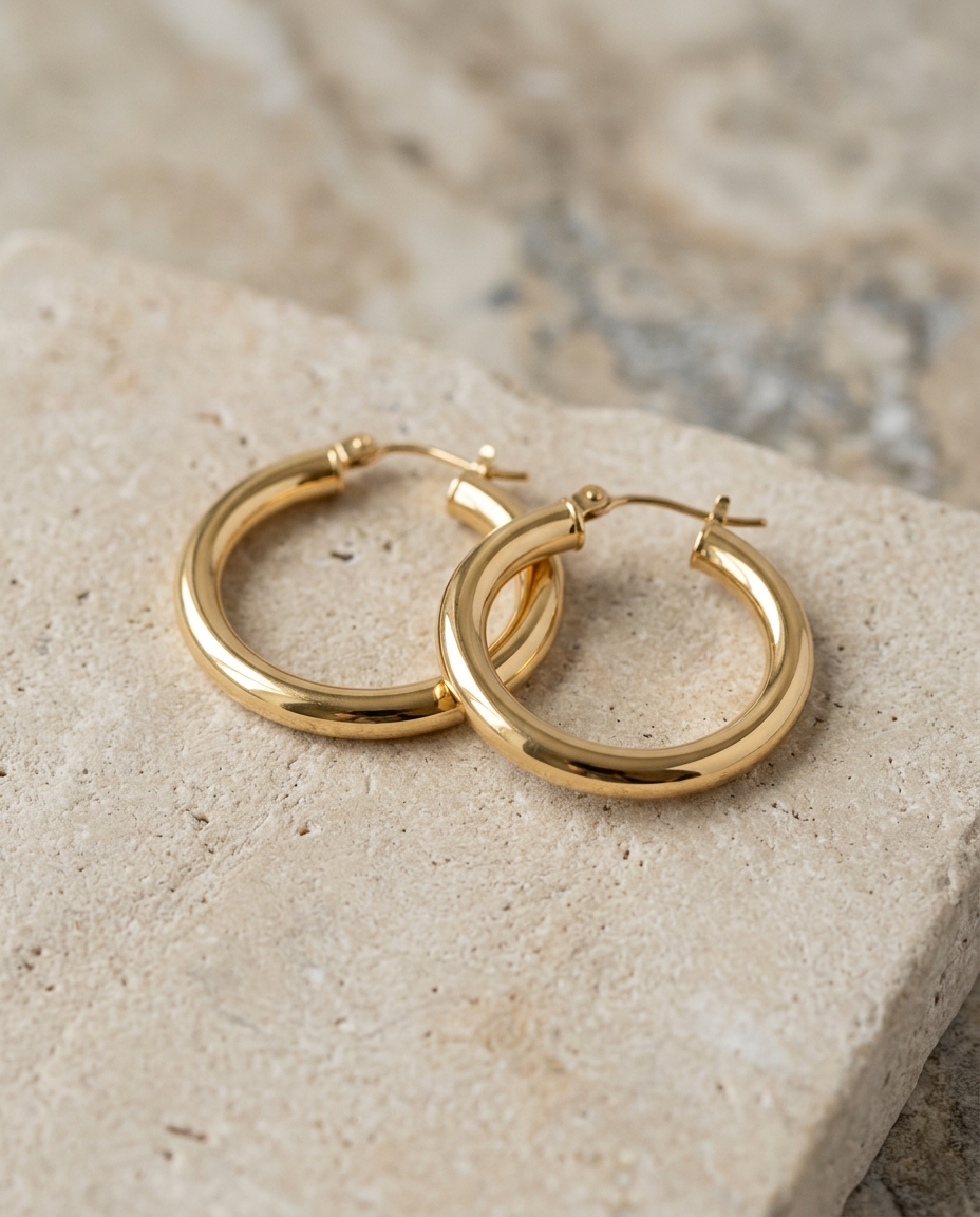 Gold Hoop Earrings New Drop